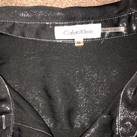 CK Metallic Button down - Picture 3 of 7